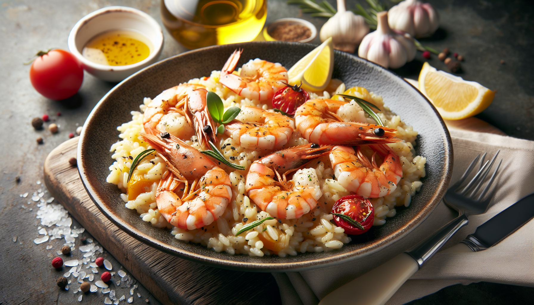 risotto con scampi